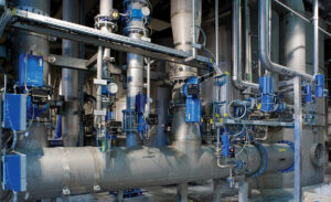 Process cooling Instrumentation for flow, level, pressure and temperature.